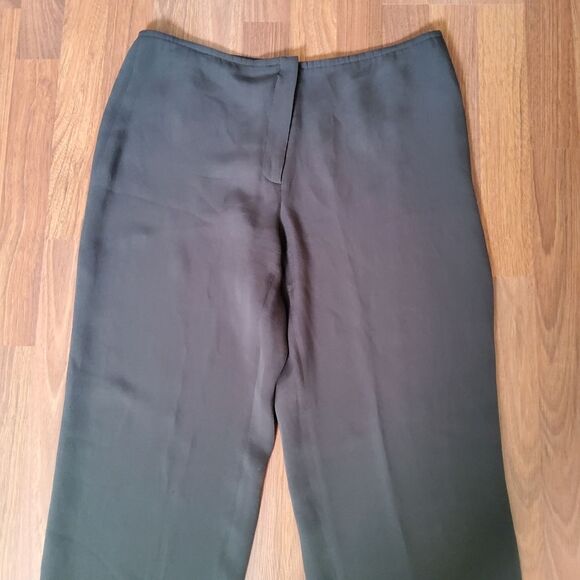 Eileen Fisher Silk Slouchy Pants Size S Brown New - Picture 4 of 8